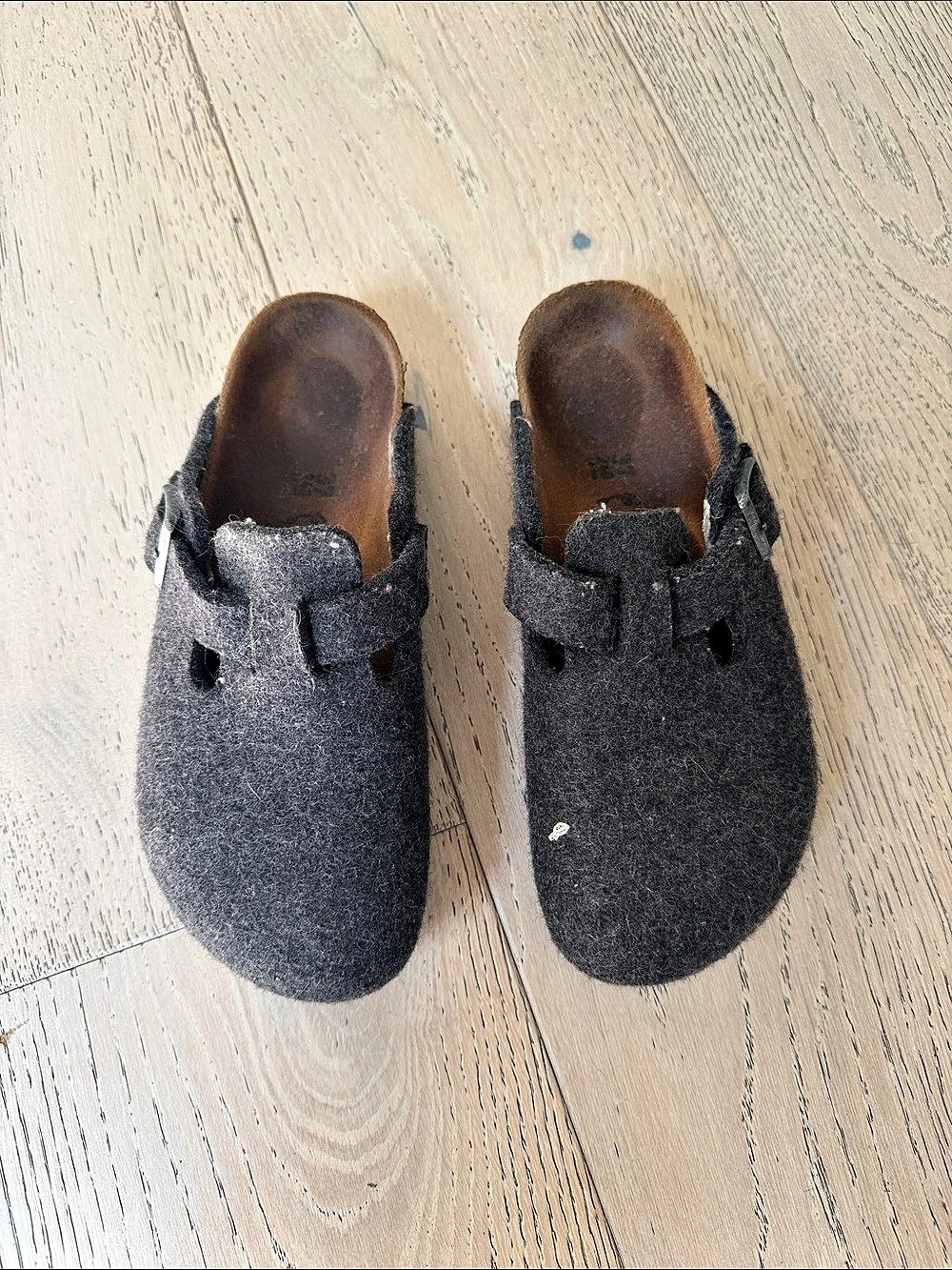 Birkenstock Boston Wool Felt Clogs Gray Clog Shoes